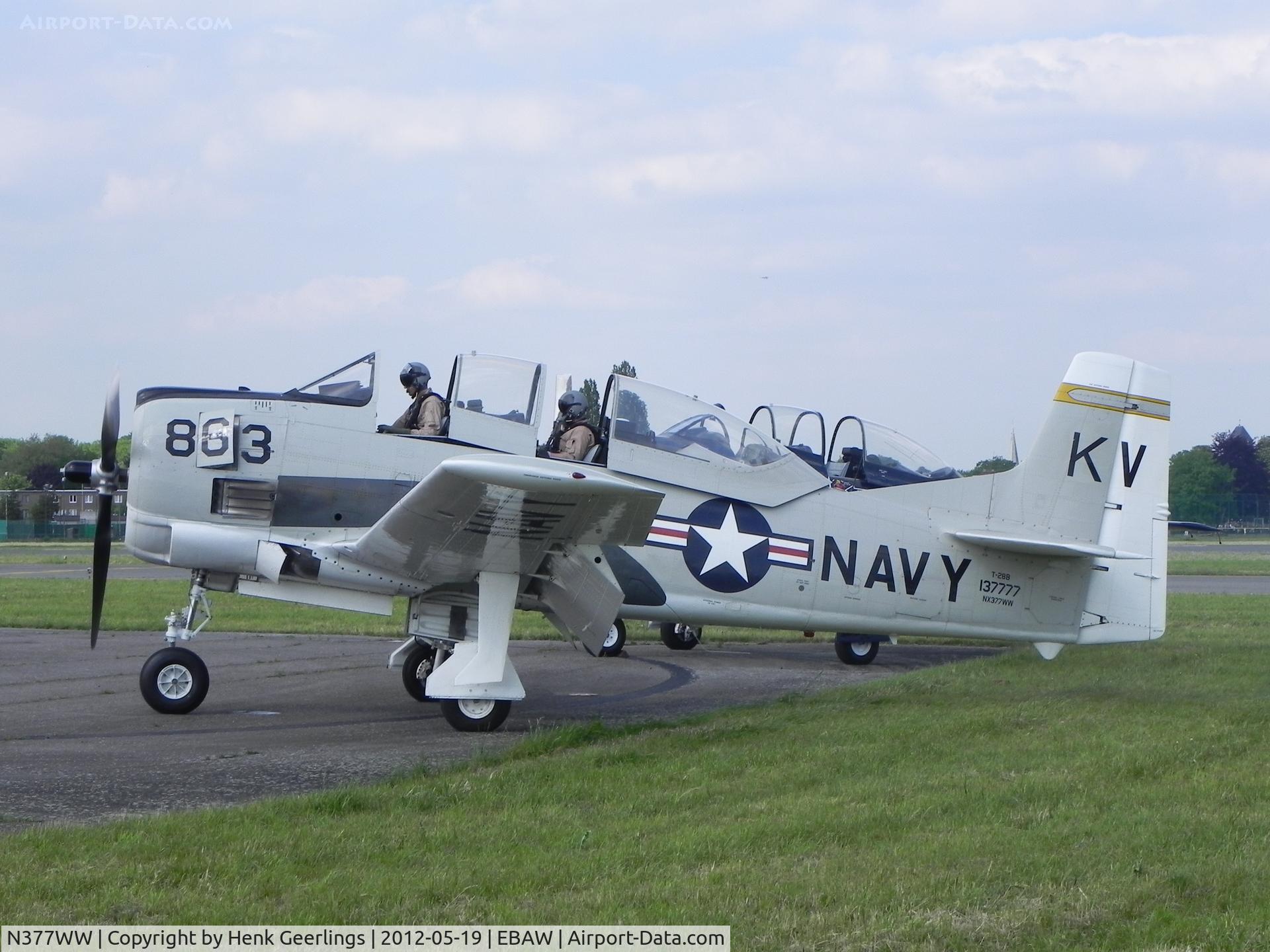 N377WW, 1954 North American T-28B Trojan C/N 200-140, Stampe Fly In 2012 , Deurne Airport
