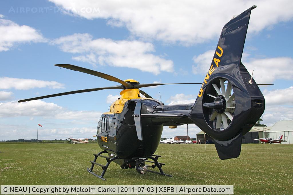 G-NEAU, 2004 Eurocopter EC-135T-2 C/N 0333, The 'Bills' teatime at Fishburn Airfield. Eurocopter EC-135T-2, July 2010.