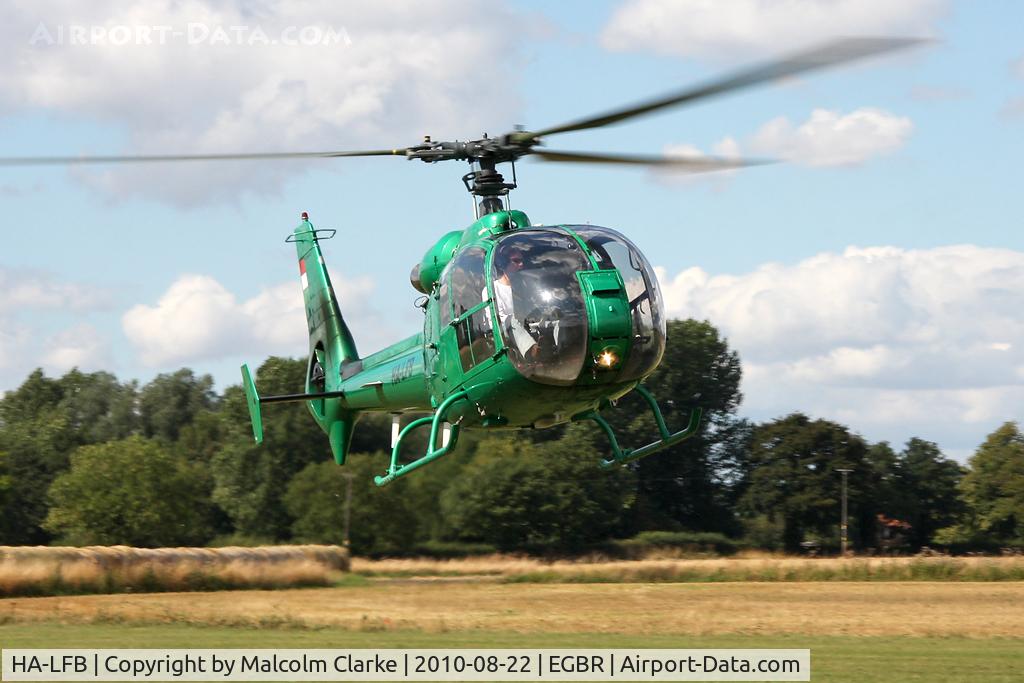 HA-LFB, 1975 Aerospatiale SA-341G Gazelle C/N 1074, Aerospatiale SA341G Gazelle, Breighton Airfield, August 2010.
