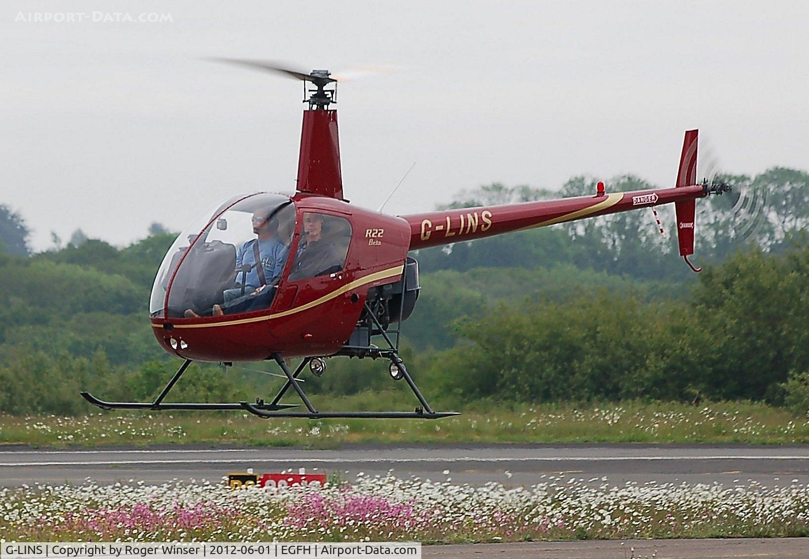 G-LINS, 1989 Robinson R22 Beta C/N 1201, Resident R-22 Beta operated by Heli-air Wales.