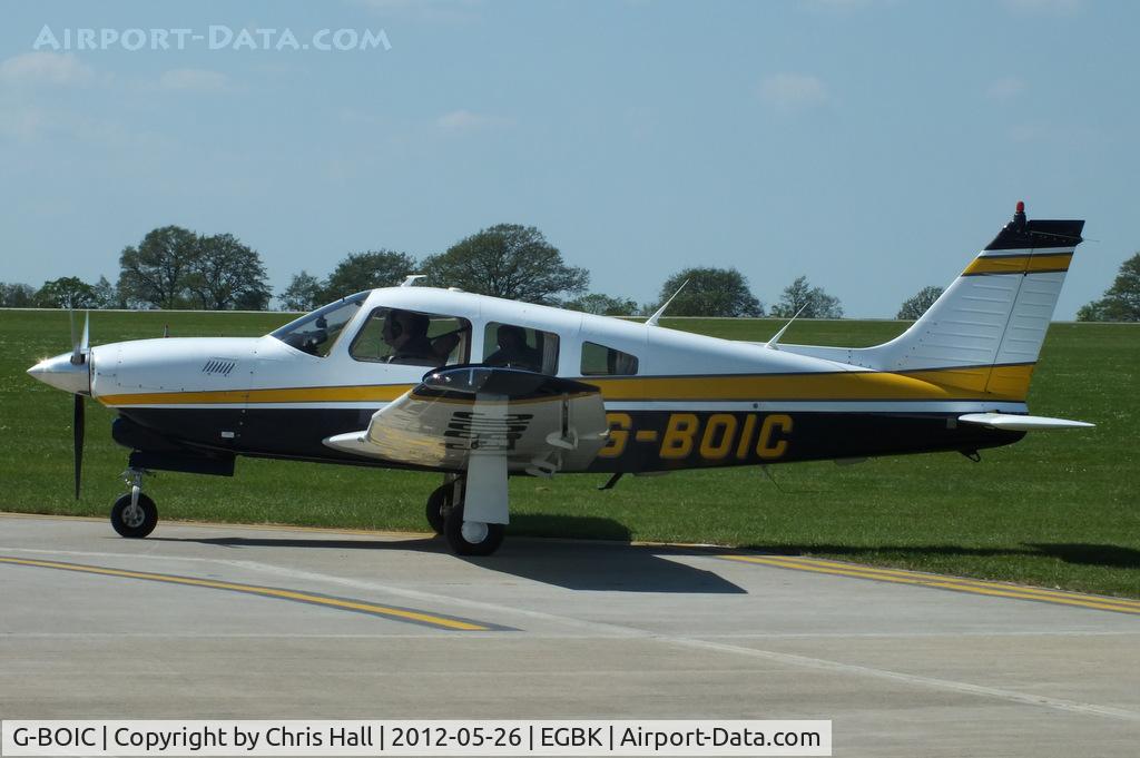 G-BOIC, 1978 Piper PA-28R-201T Cherokee Arrow III C/N 28R-7803123, at AeroExpo 2012