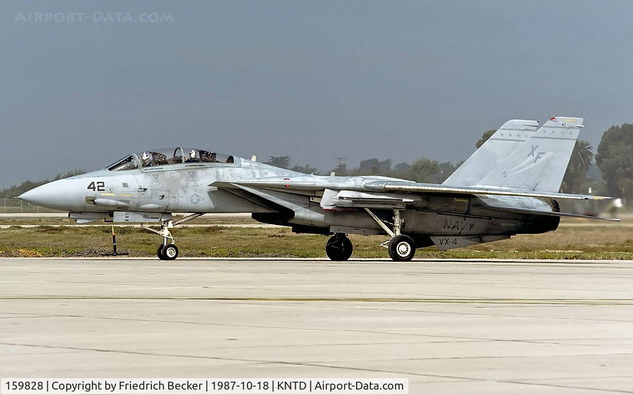 159828, Grumman F-14A Tomcat C/N 188, No. 42 taxying to the active at PMTC Pt. Mugu