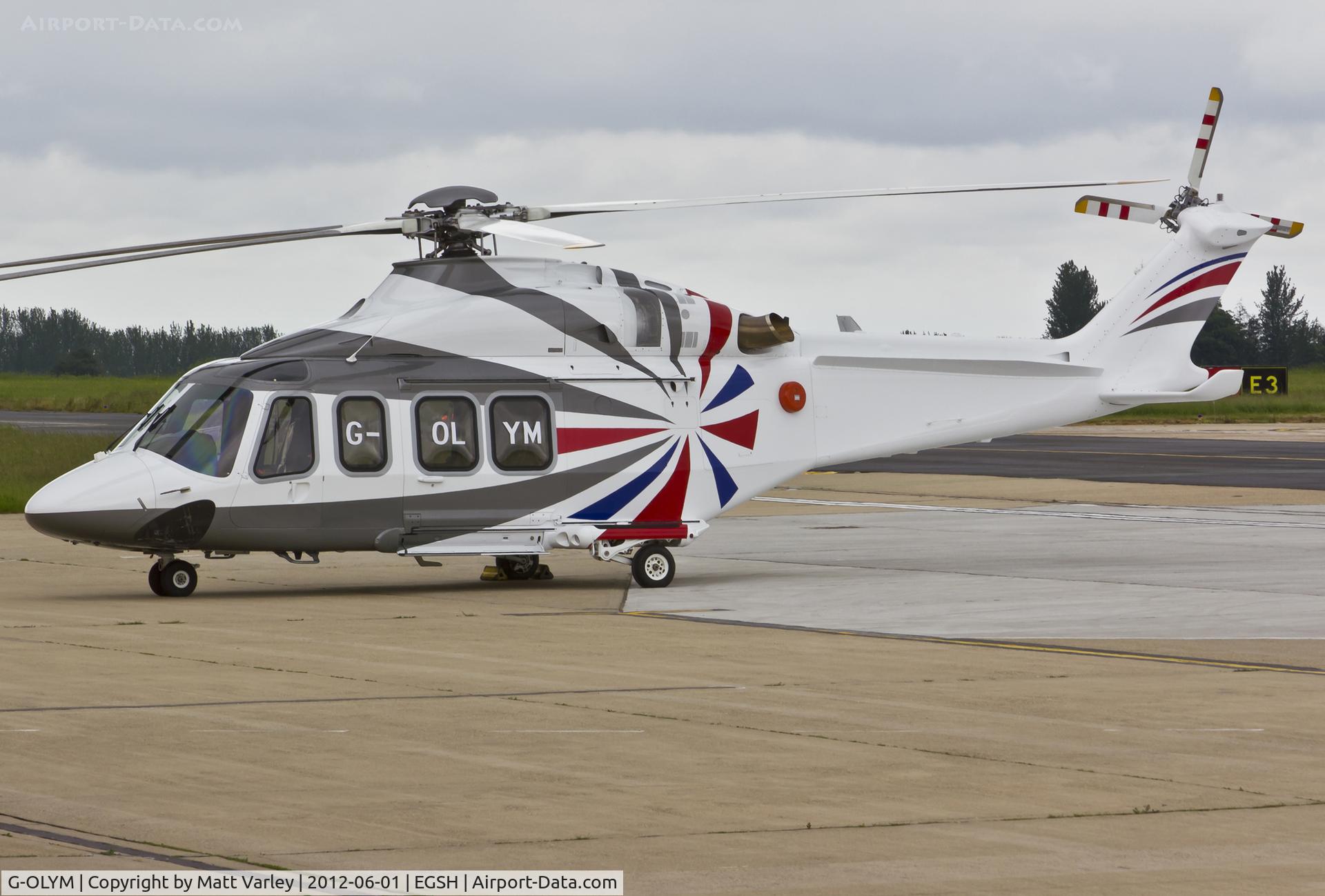 G-OLYM, 2010 AgustaWestland AW-139 C/N 31133, Westland 08 Sat on stand at Bond's.