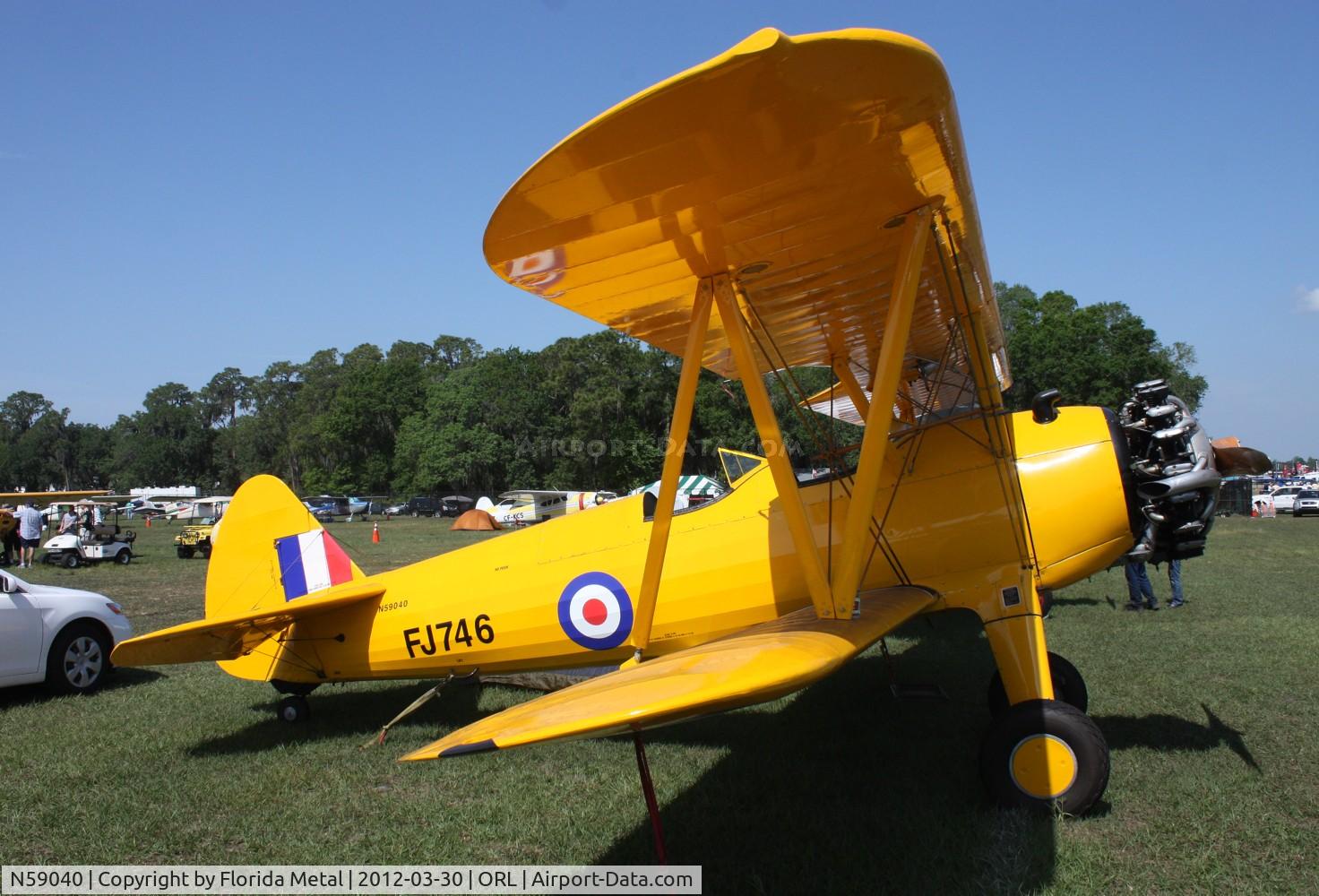 N59040, 1942 Boeing A75 C/N 75-3796, PT-17 in French colors