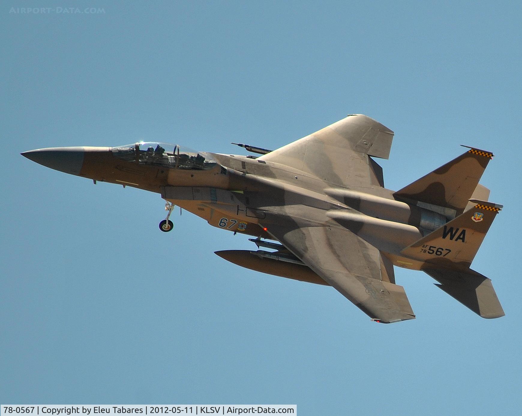 78-0567, McDonnell Douglas F-15D Eagle C/N 0489/D007, Taken during Jaded Thunder over Nellis Air Force Base, Nevada.