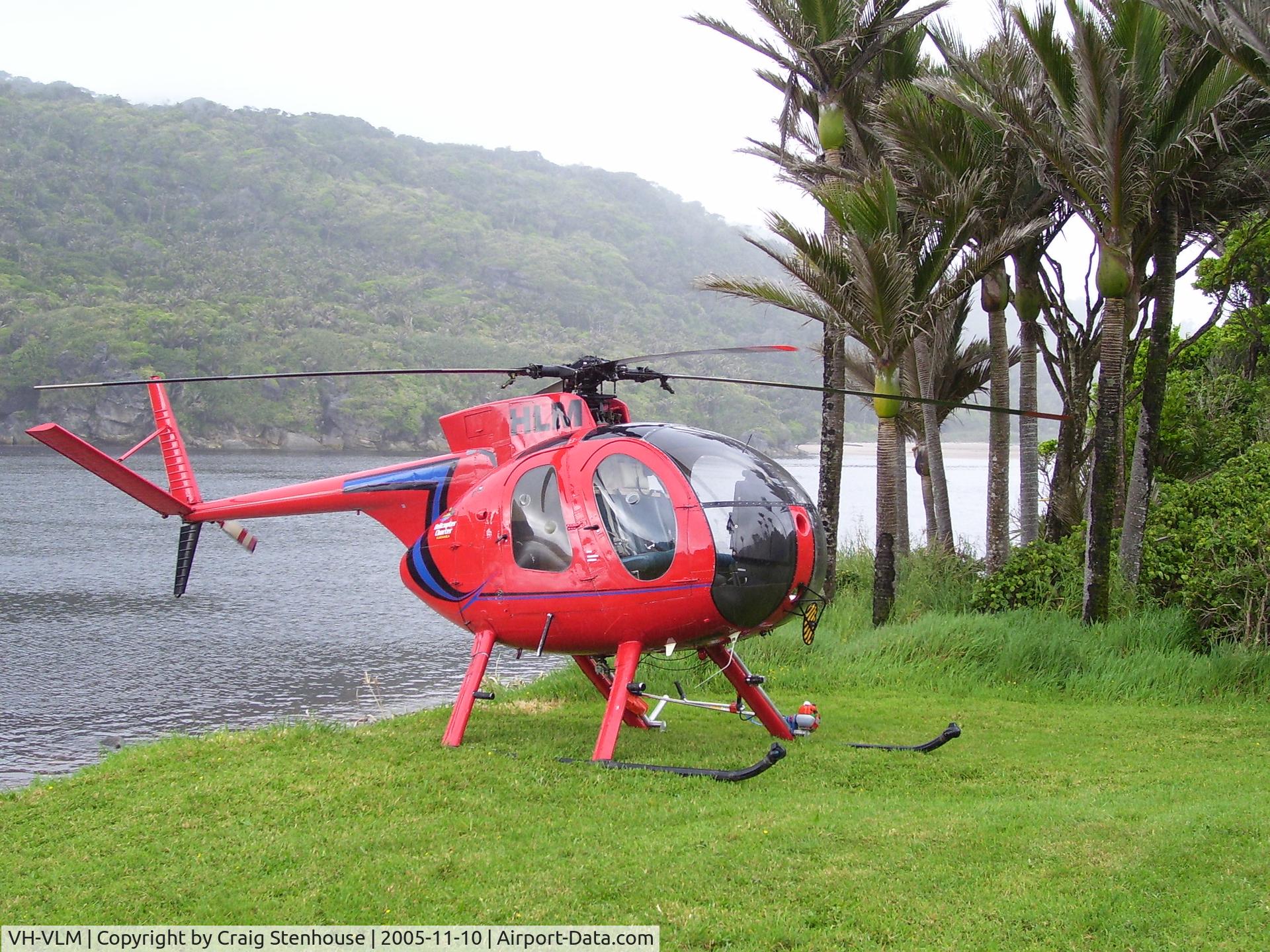 VH-VLM, 1973 Hughes 369HS C/N 630488S, 369HS 630488S as ZK-HLM in New Zealand in 2005. Photographed at the Heaphy River, Kahurangi National Park. Pilot: Craig Stenhouse