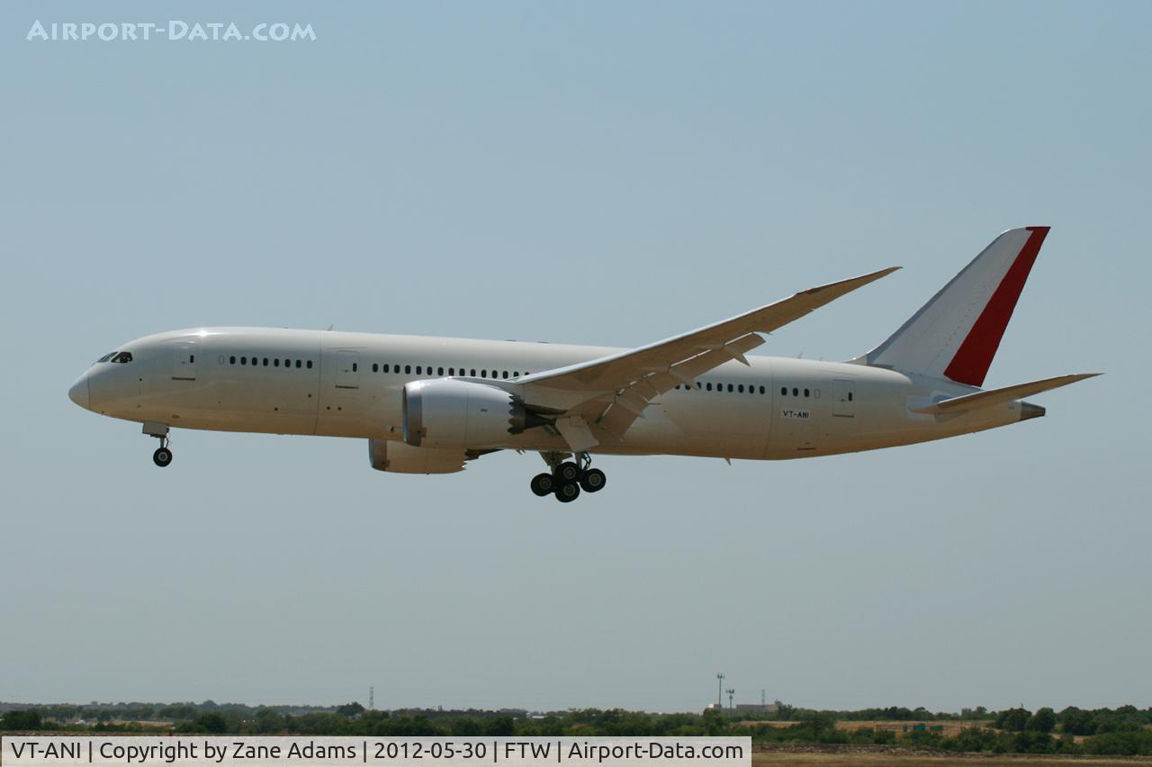 VT-ANI, 2012 Boeing 787-8 Dreamliner C/N 36277, The first Charleston built 787 arrives in Fort Worth for it new Air India paint.