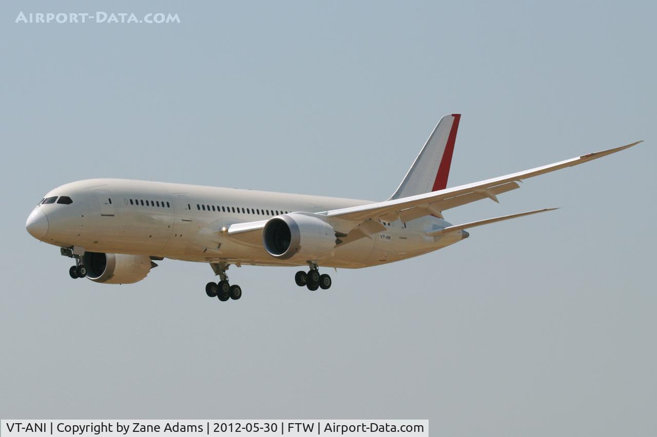 VT-ANI, 2012 Boeing 787-8 Dreamliner C/N 36277, The first Charleston built 787 arrives in Fort Worth for it new Air India paint.