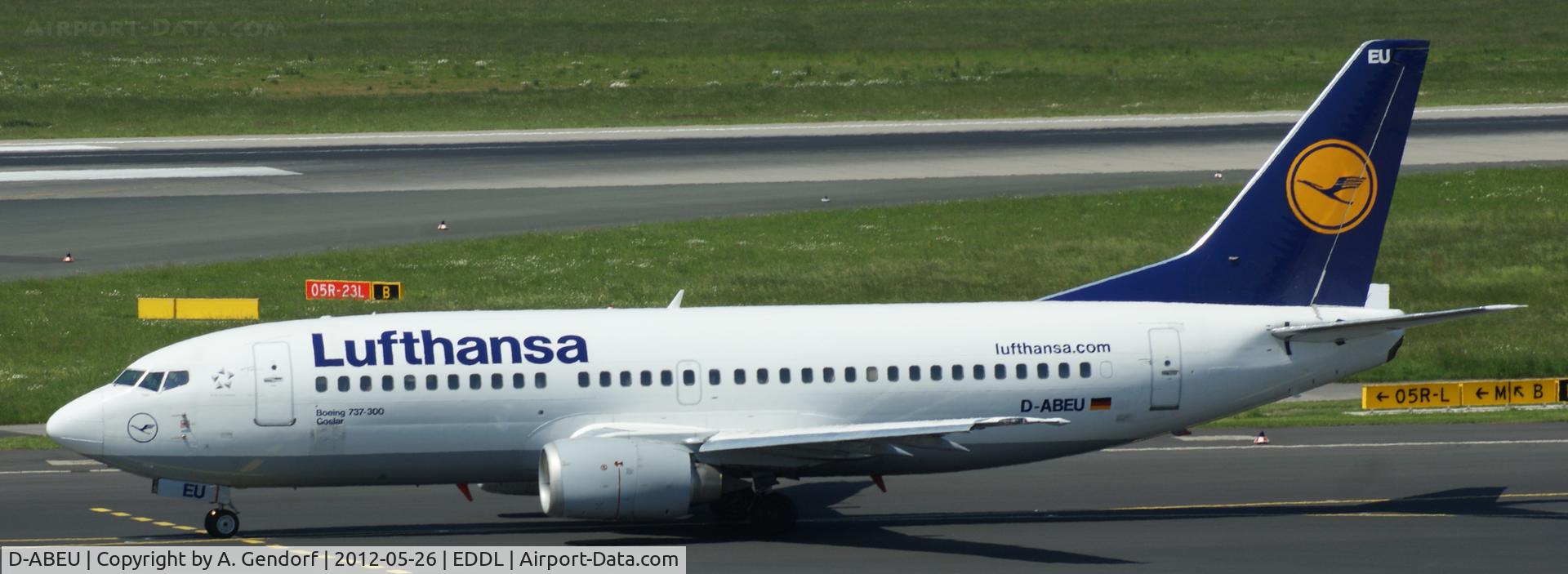 D-ABEU, 1995 Boeing 737-330 C/N 27904, Lufthansa, is taxiing at Düsseldorf Int´l (EDDL)