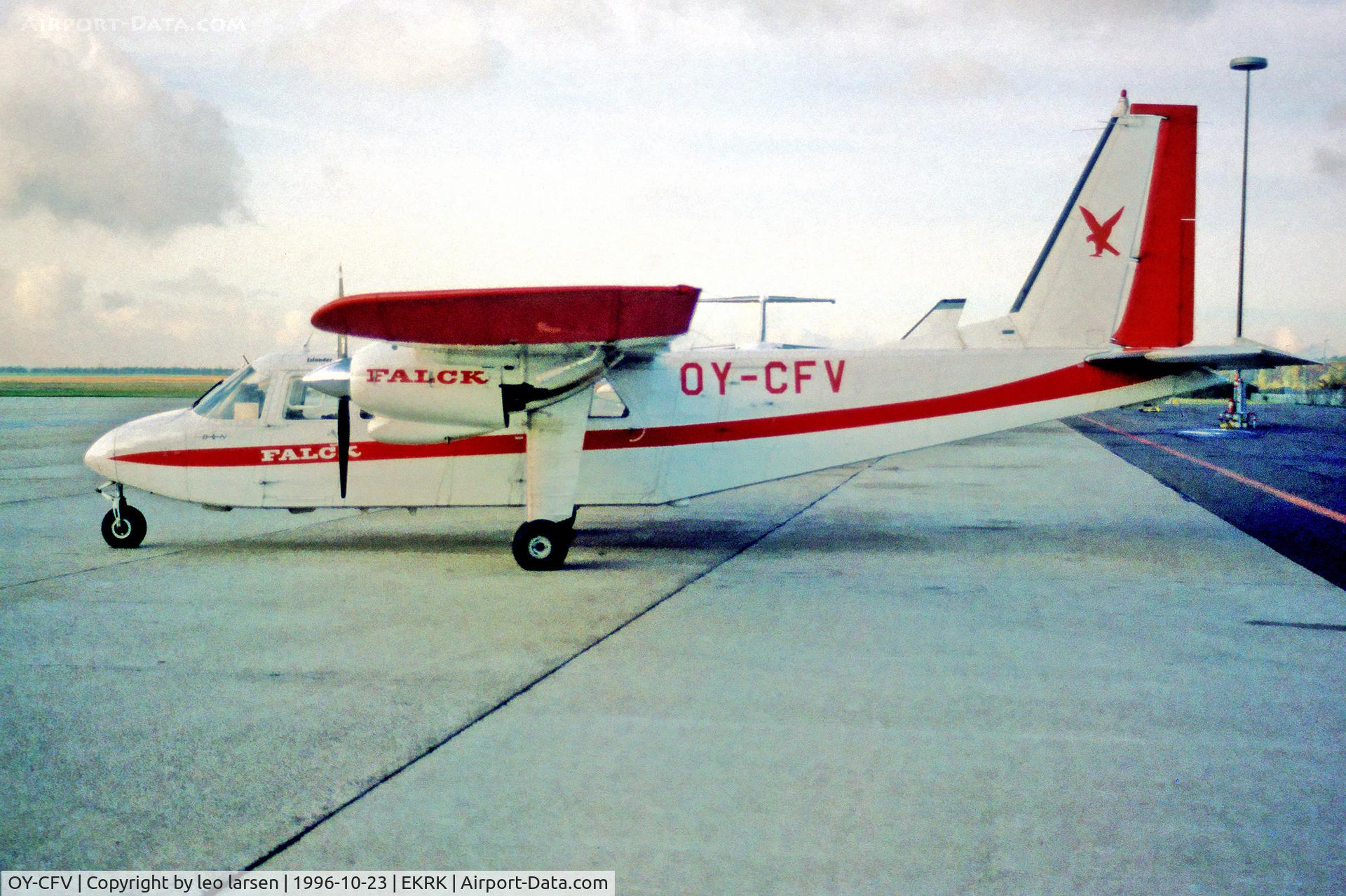 OY-CFV, 1984 Britten-norman BN-2B-26 Islander C/N 2174, Roskilde Denmark 23.10.96