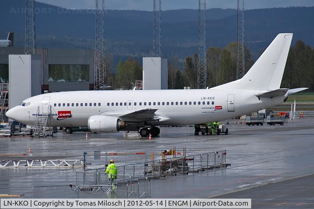 LN-KKO, 1991 Boeing 737-3Y0 C/N 24909, All white c/s and Norwegian stickers again.