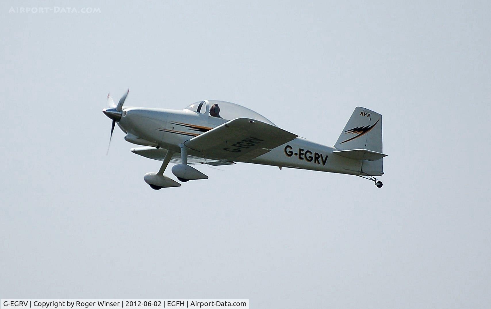 G-EGRV, 2007 Vans RV-8 C/N PFA 303-13639, Resident Vans departing Runway 10 for a local flight. Previously registered G-PHMG.