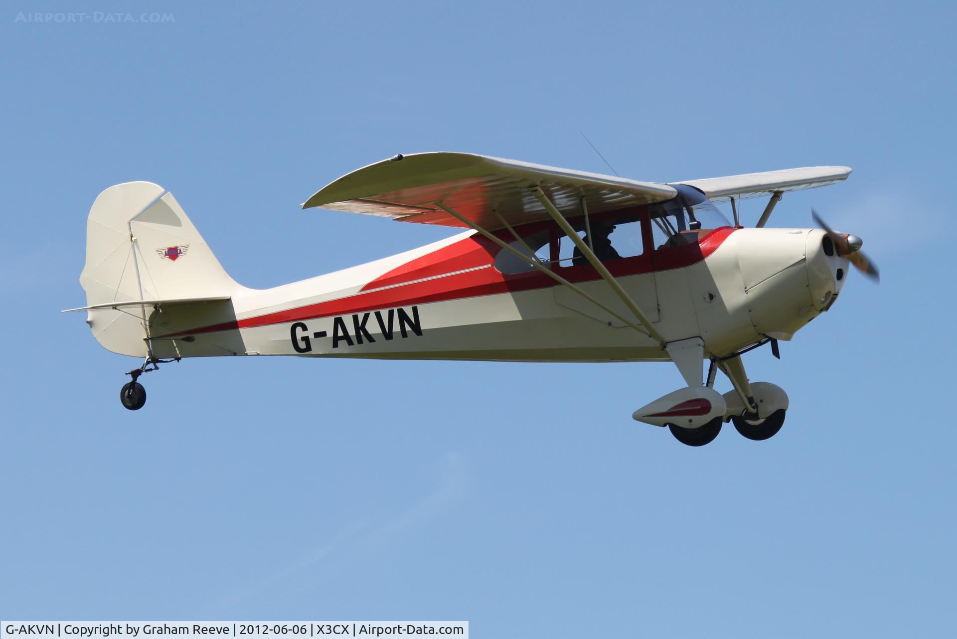 G-AKVN, 1946 Aeronca 11AC Chief Chief C/N 11AC-469, About to land at Northrepps.