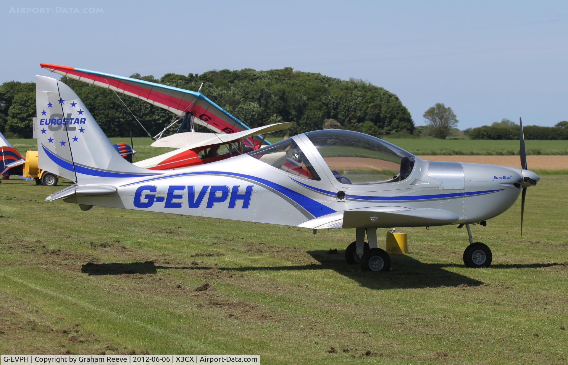 G-EVPH, 2009 Aerotechnik EV-97 Eurostar SL C/N LAA 315B-14951, Parked at Northrepps.