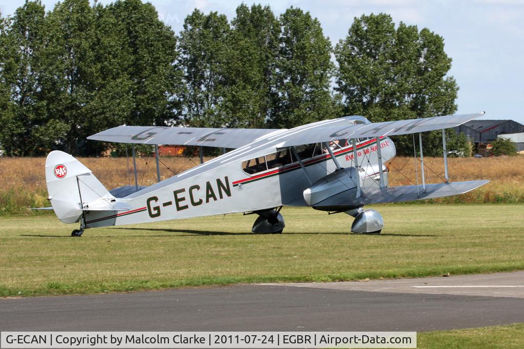 G-ECAN, 1943 De Havilland Australia DH-84 Dragon 3 C/N DHA2048, De Havilland DH84 Dragon at Breighton Airfields Wings & Wheels Weekend, July 2011.