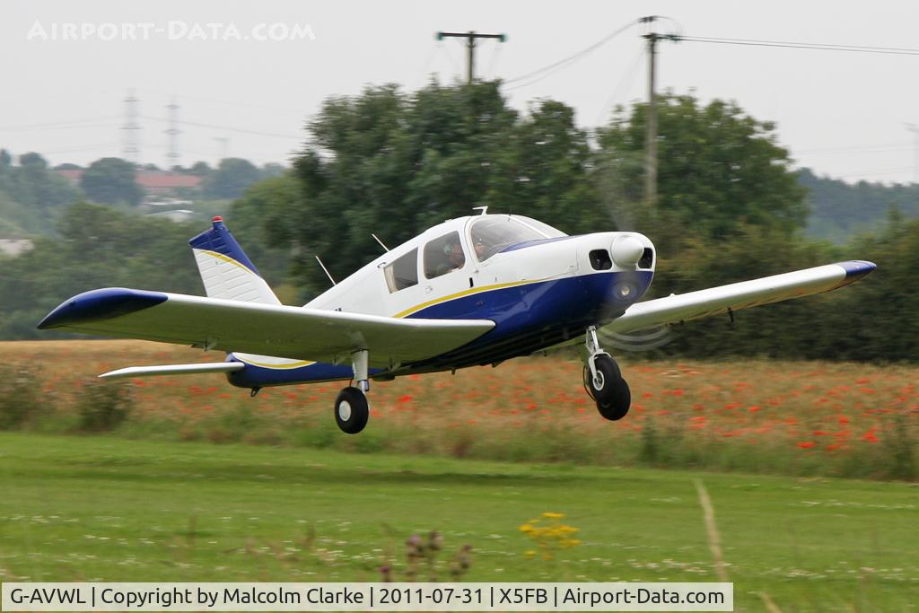 G-AVWL, 1967 Piper PA-28-140 Cherokee C/N 28-24000, Piper PA-28-140 Cherokee, Fishburn Airfield, July 2011.