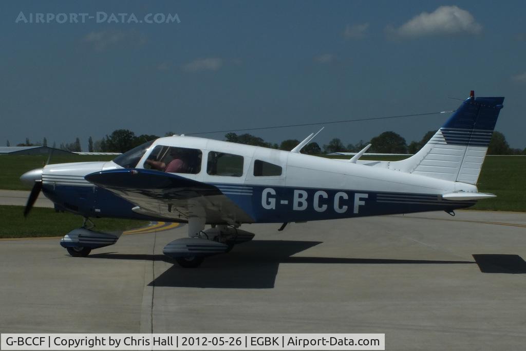 G-BCCF, 1973 Piper PA-28-180 Cherokee Archer C/N 28-7405069, at AeroExpo 2012