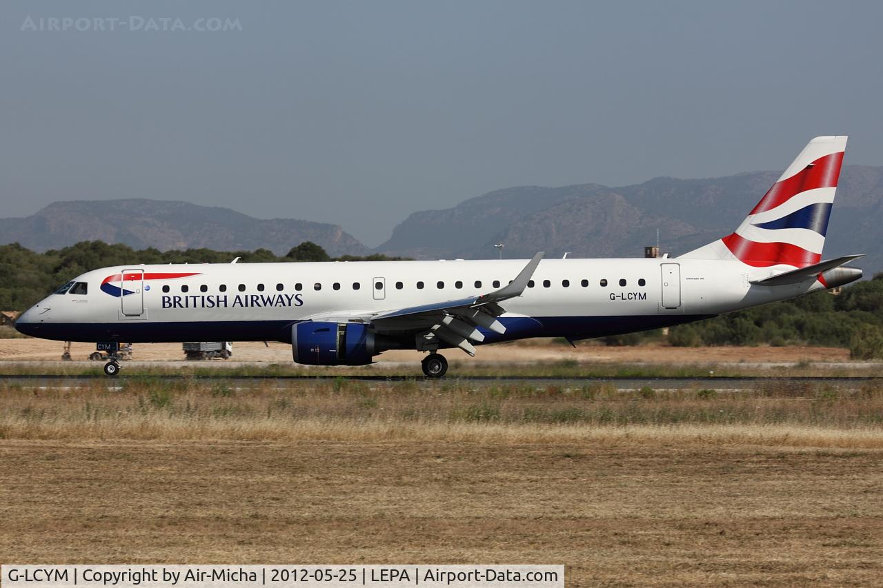 G-LCYM, 2010 Embraer 190SR (ERJ-190-100SR) C/N 19000351, BA CityFlyer