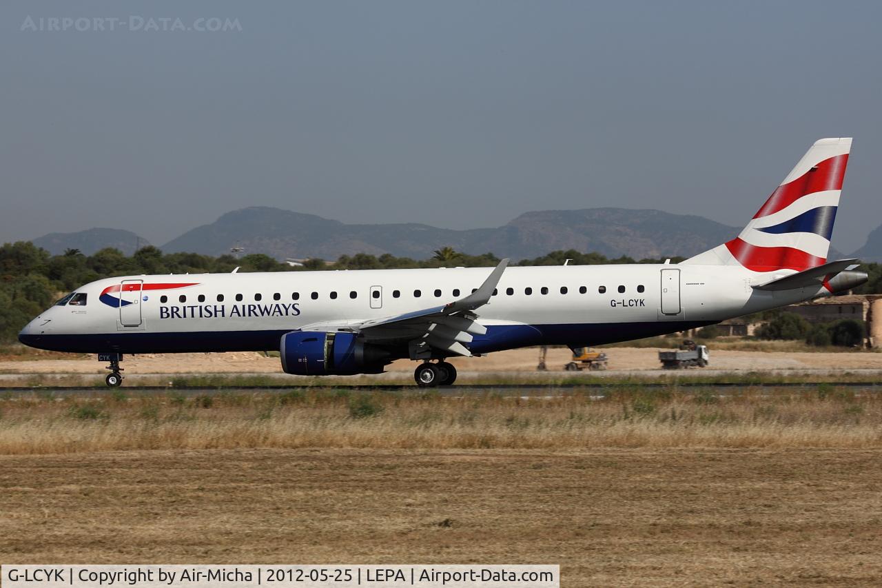 G-LCYK, 2010 Embraer 190SR (ERJ-190-100SR) C/N 19000343, BA CityFlyer