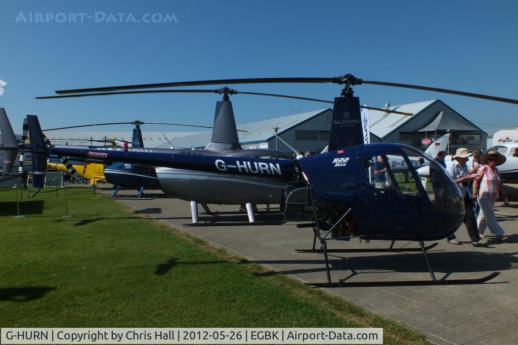G-HURN, 1990 Robinson R22 Beta C/N 1441, at AeroExpo 2012