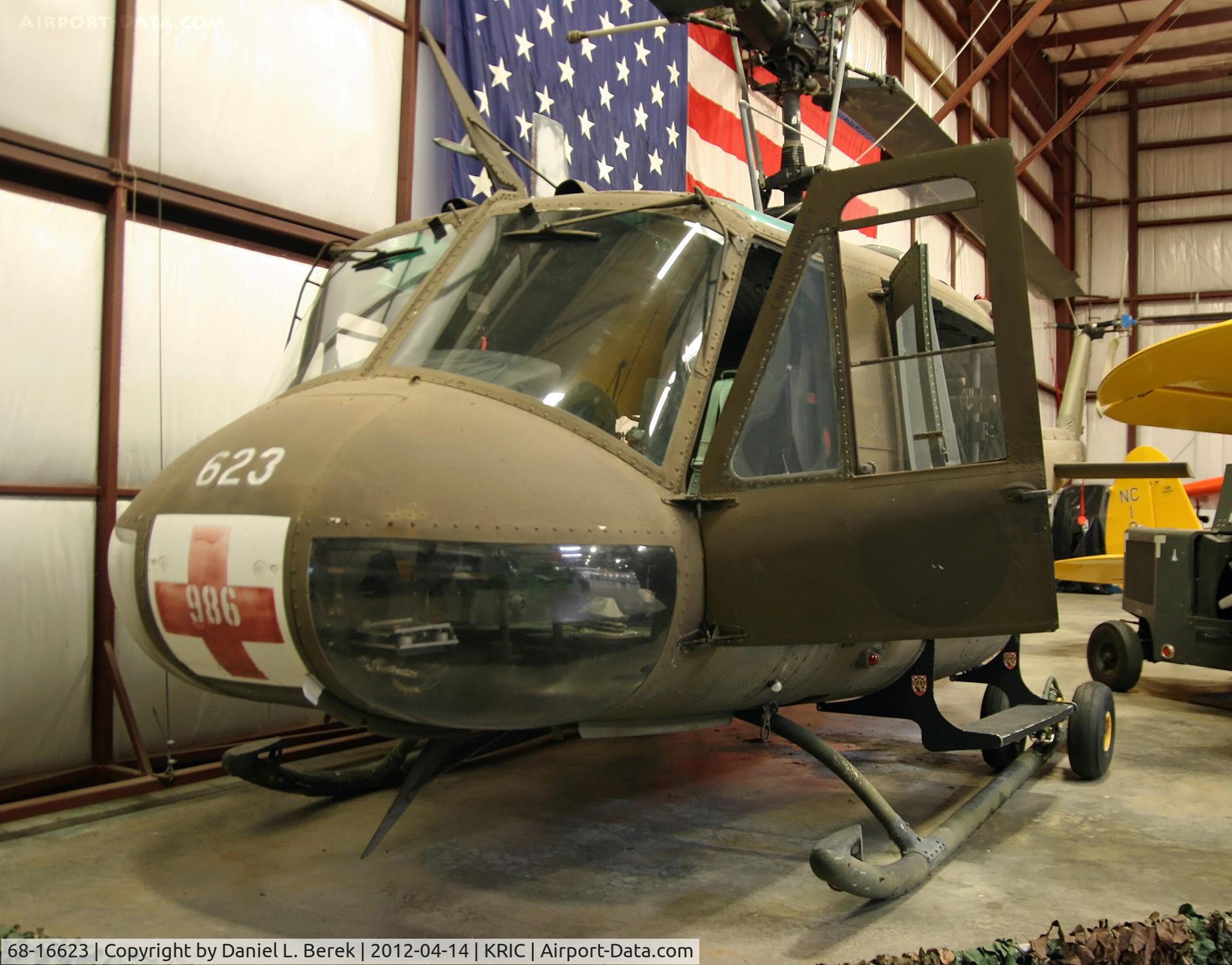 68-16623, 1968 Bell UH-1V Iroquois C/N 11282, This Vietnam-Era Huey is fitted out as an air ambulance.