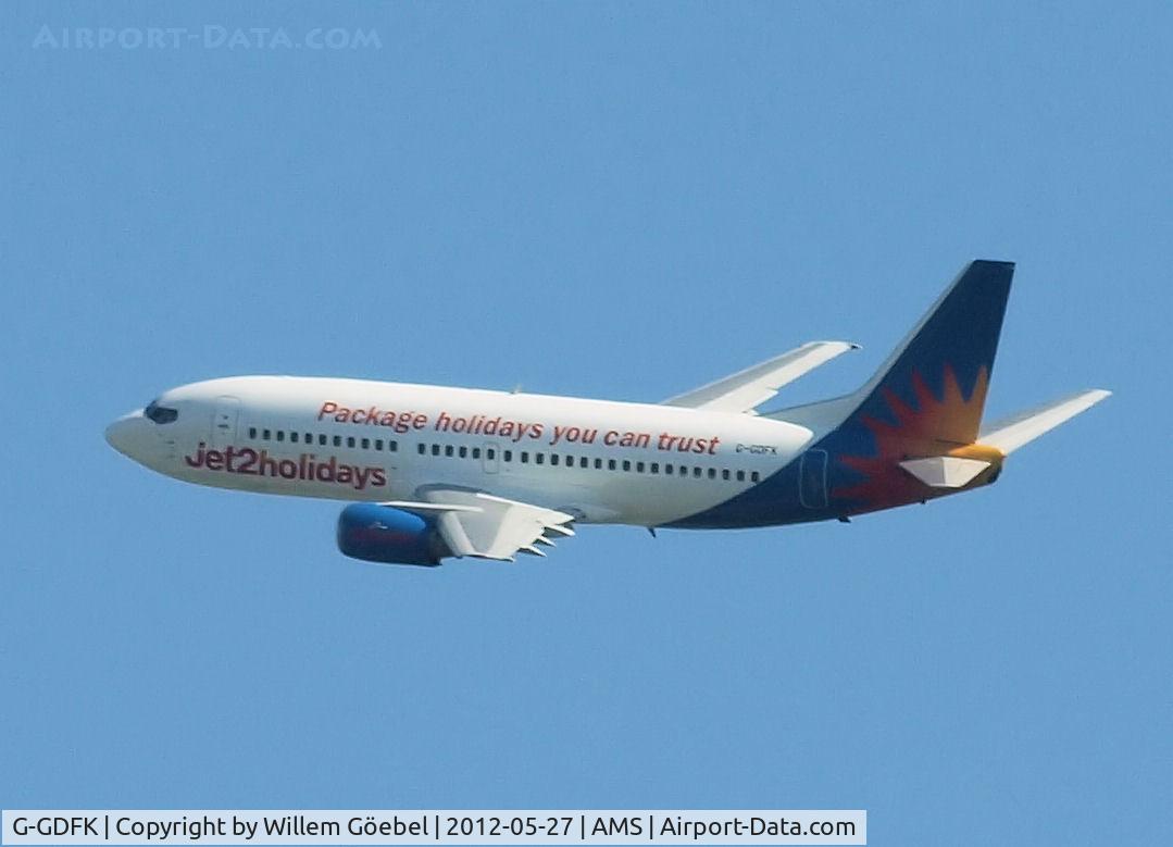G-GDFK, 1998 Boeing 737-36N C/N 28572, Prepare for landing on Schiphol Airport