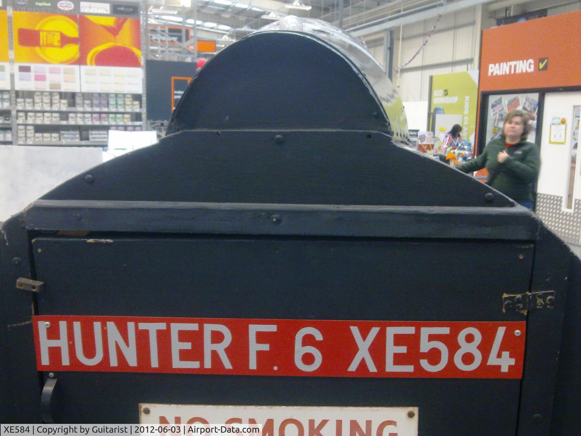 XE584, 1956 Hawker Hunter FGA.9 C/N 41H/679942, A rear view of the cockpit of Hawker Hunter XE584 in B&Q