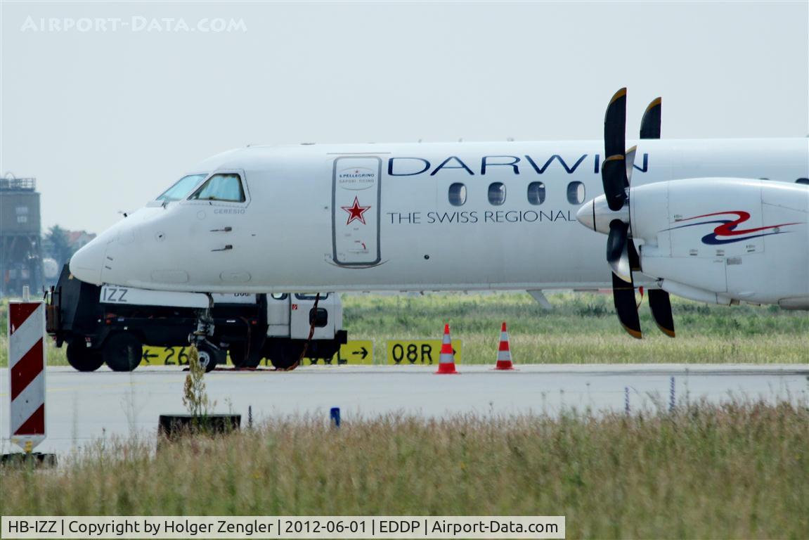 HB-IZZ, 1997 Saab 2000 C/N 2000-048, Unusual parking position fore a rare visitior.....