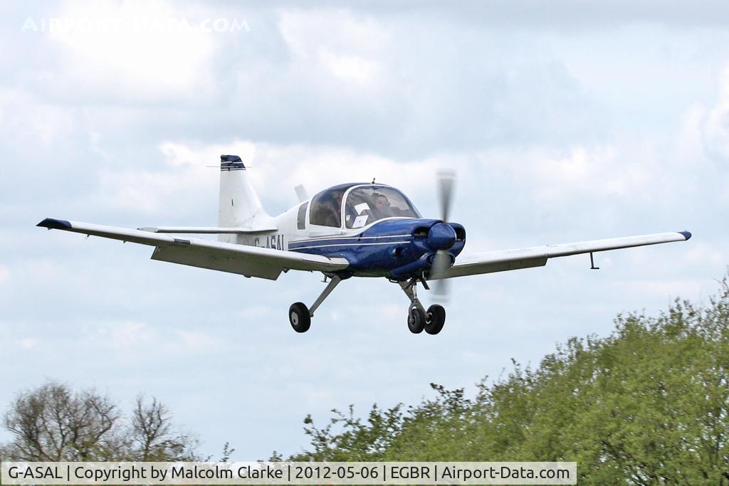 G-ASAL, 1973 Scottish Aviation Bulldog Series 120 Model 124 C/N BH120/239, Scottish Aviation Bulldog T.1, Breighton Airfield's, May0hem Fly-In in 2012.