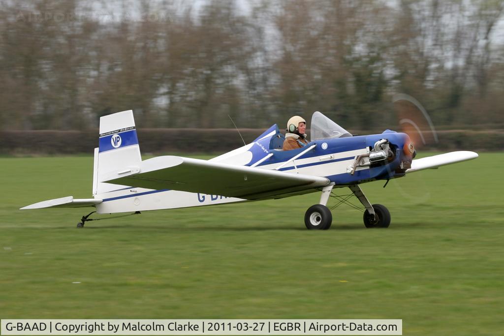 G-BAAD, 1973 Evans VP-1 Volksplane C/N PFA 1540, Evans VP-1 at Breighton Airfield, March 2011.