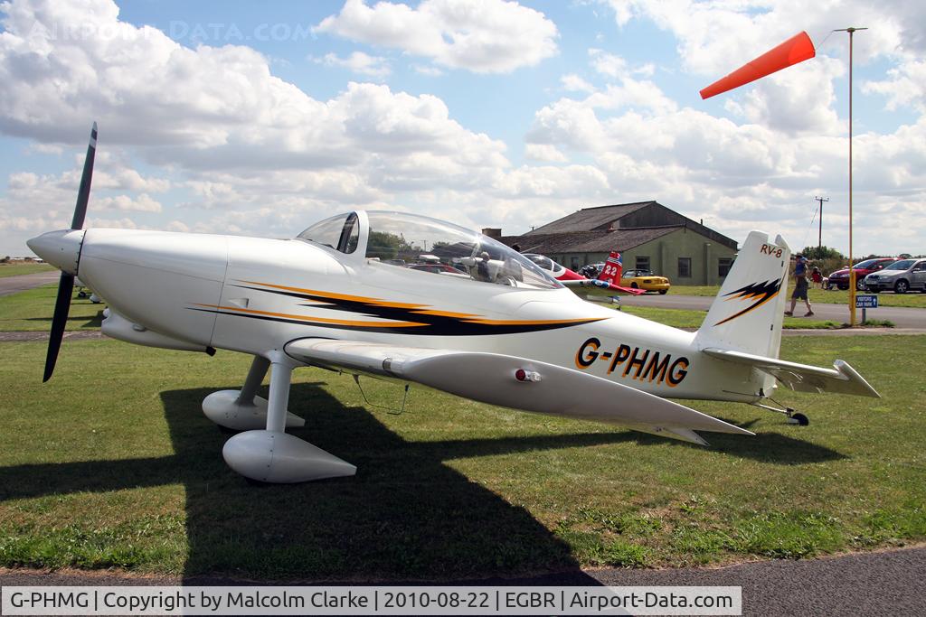 G-PHMG, 2007 Vans RV-8 C/N PFA 303-13639, Vans RV-8 at The Real Aeroplane Company's  Summer Madness & All Comers Fly-In at Breighton Airfield in August 2010.