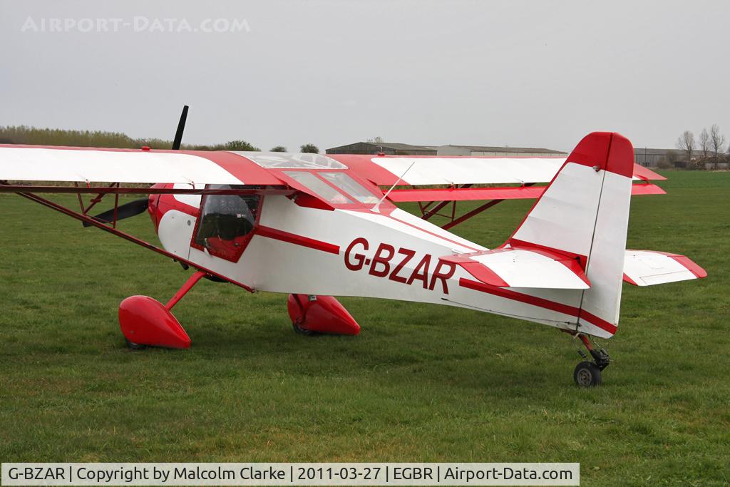 G-BZAR, 1996 Denney Kitfox 4-1200 Speedster C/N PFA 172B-12529, Denney Kitfox 4-1200 Speedster, Breighton Airfield, March 2011.