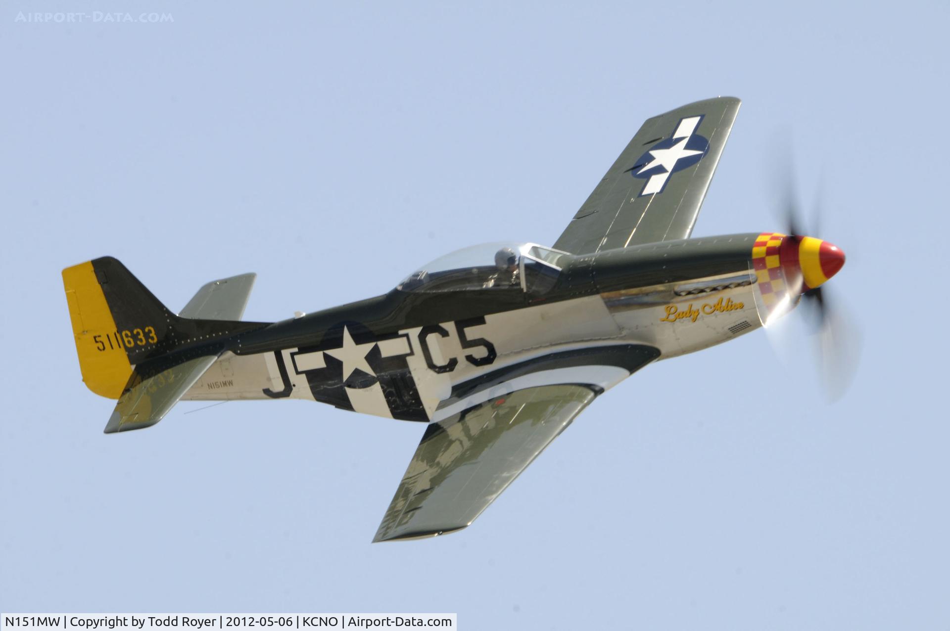 N151MW, 1945 North American P-51D Mustang C/N 124-48386, 2012 Chino Airshow