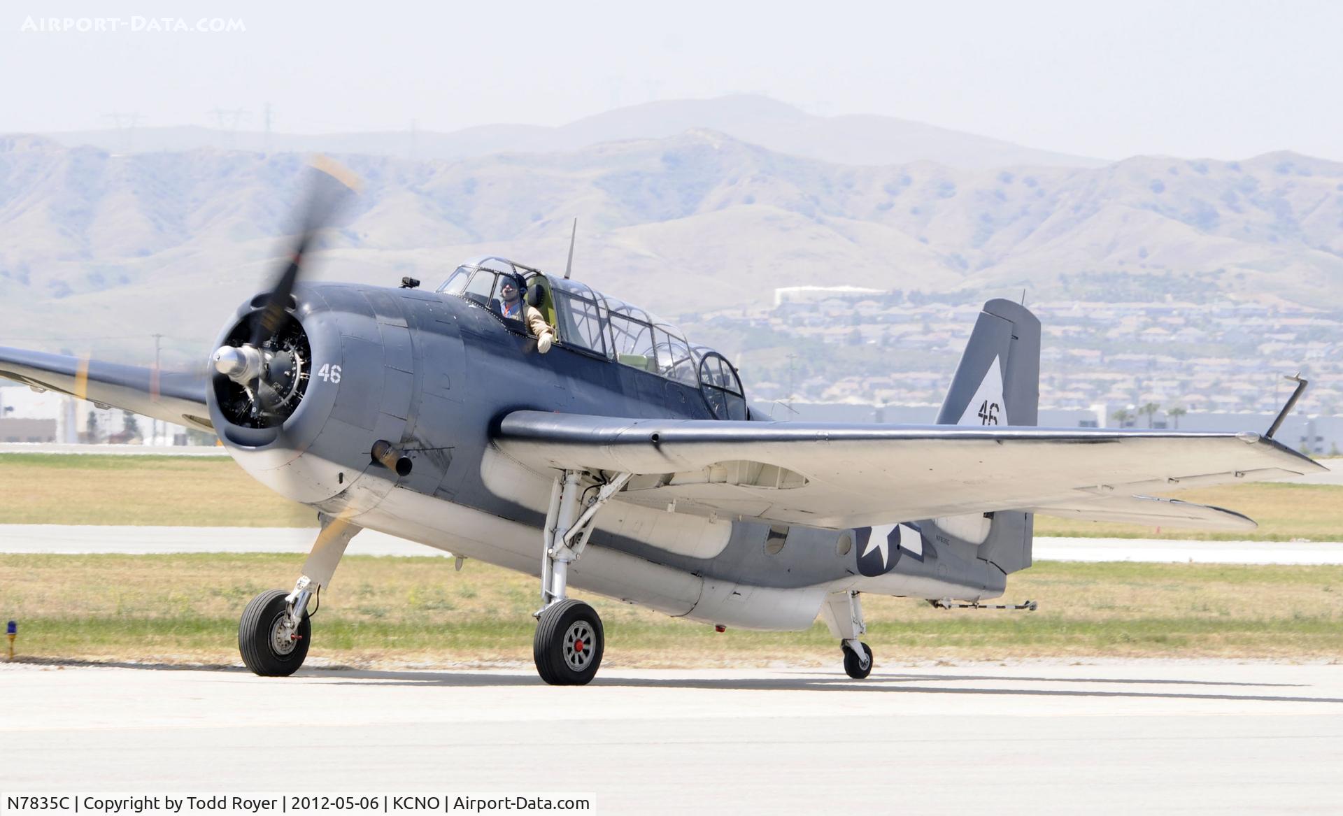 N7835C, Grumman TBM-3E Avenger C/N 7154, 2012 Chino Airshow