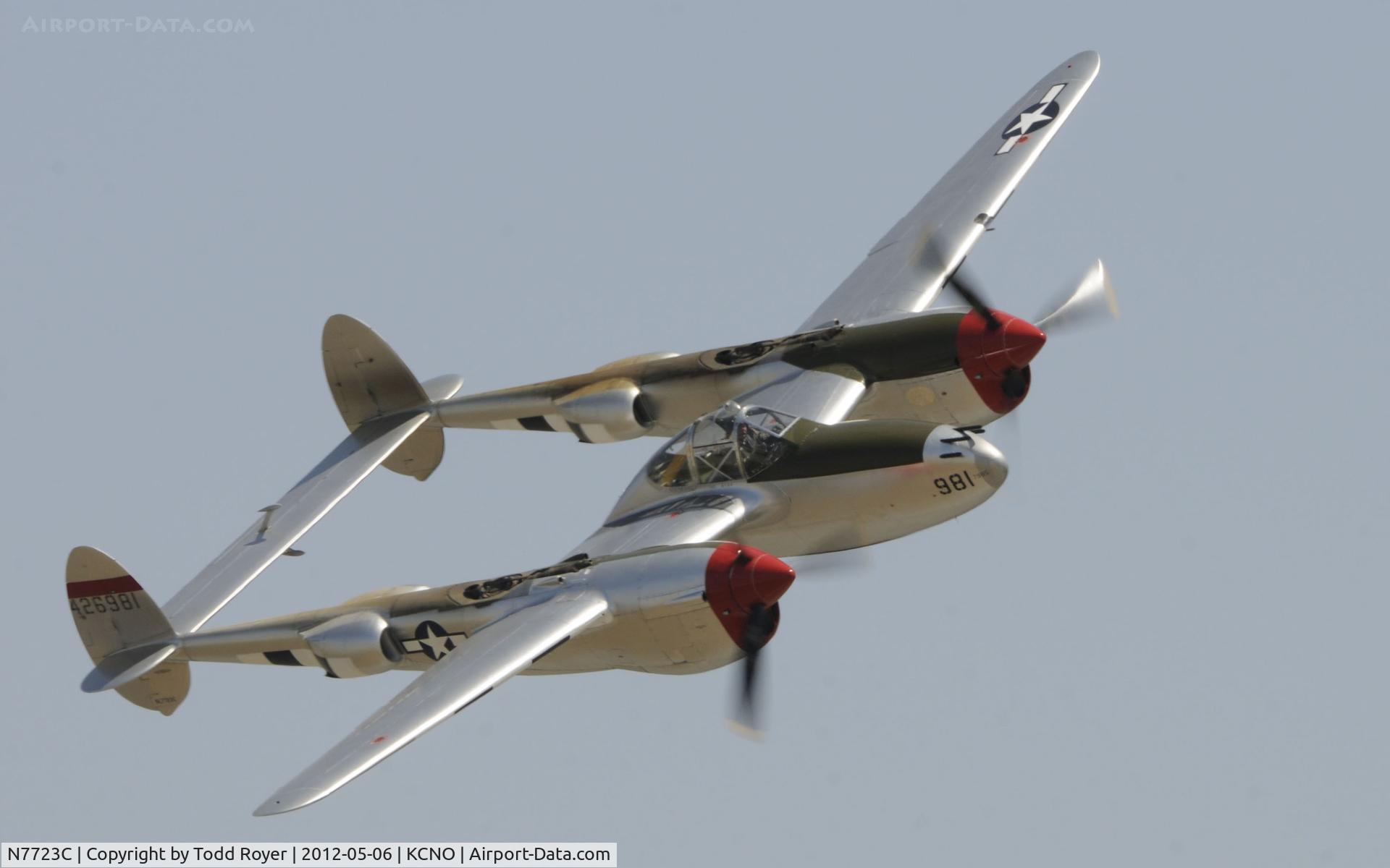 N7723C, 1944 Lockheed P-38L-5 Lightning C/N 7985, 2012 Chino Airshow