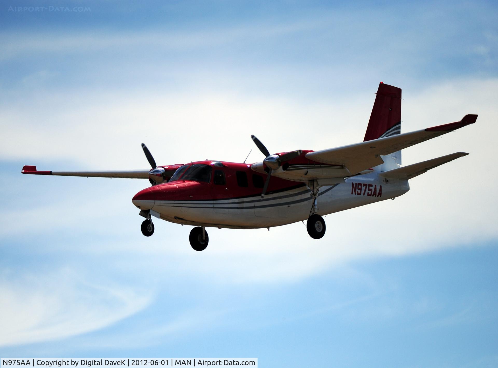 N975AA, 1974 Aero Commander 500 S C/N 3175, East approach