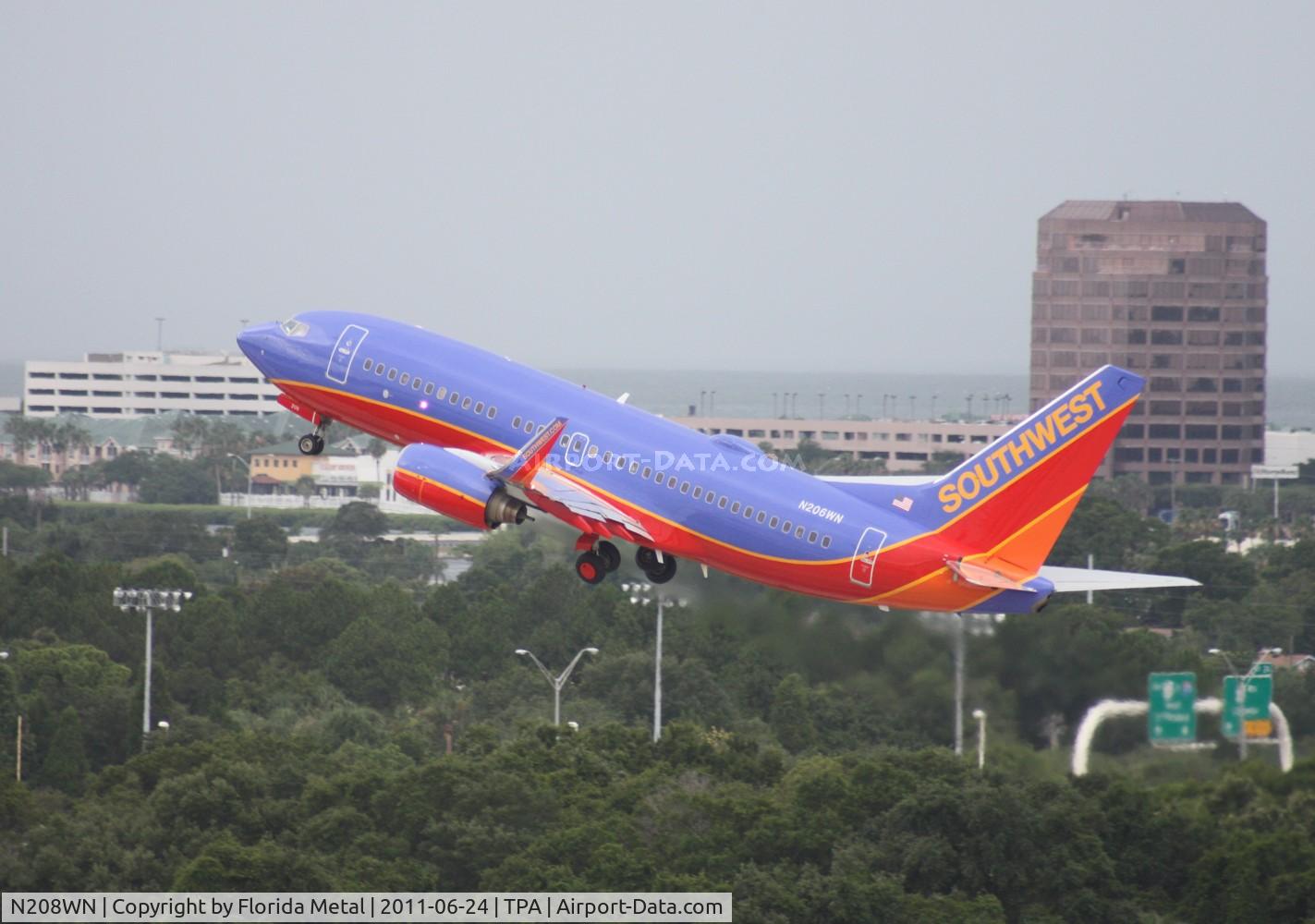 N208WN, 2005 Boeing 737-7H4 C/N 29856, Southwest 737