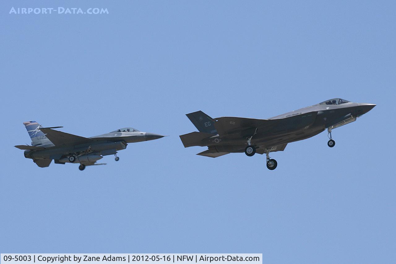 09-5003, 2011 Lockheed Martin F-35A Lightning II C/N AF-16, Lockheed F-35A (AF-16) landing at NASJRB Fort Worth