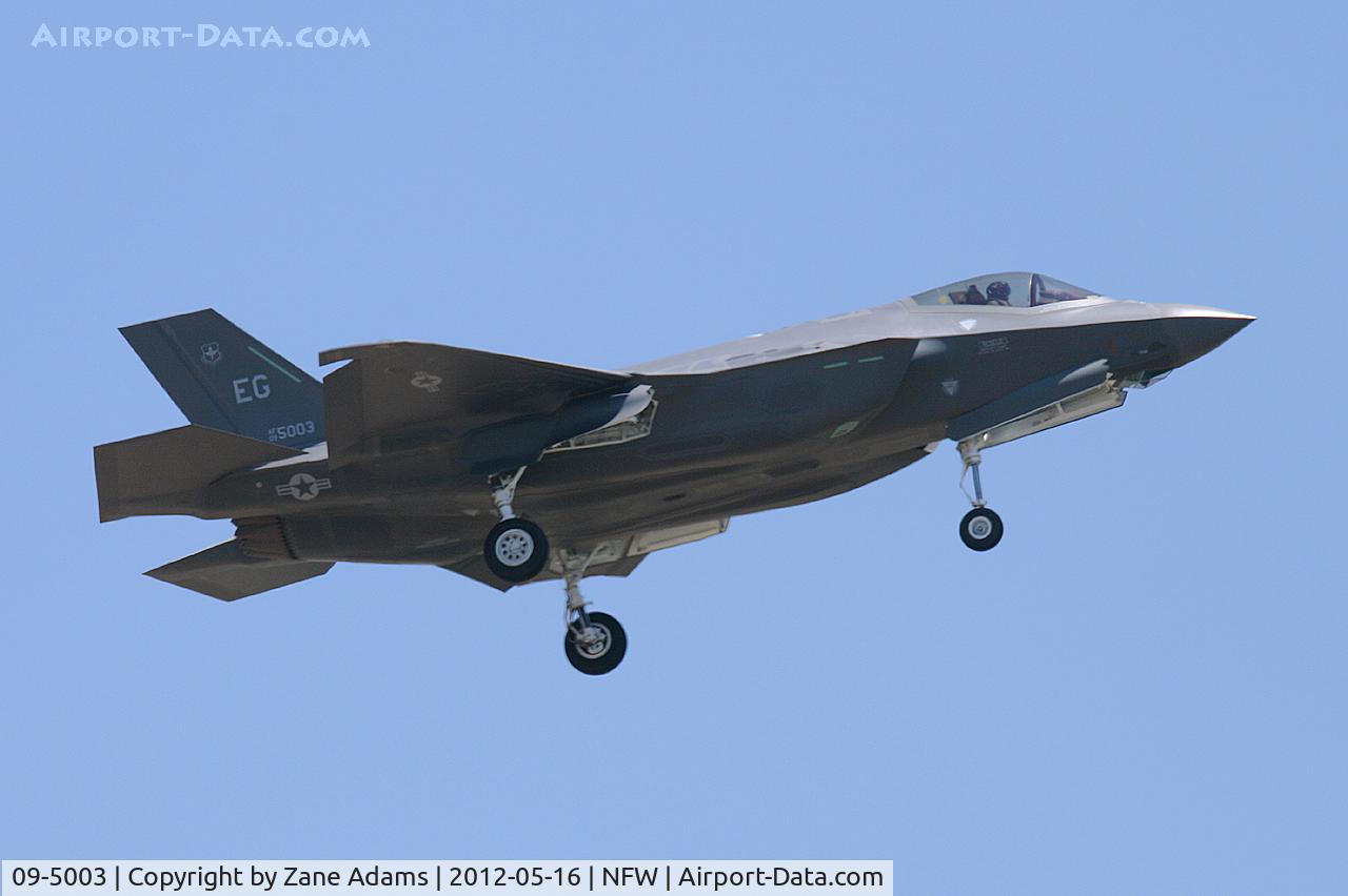 09-5003, 2011 Lockheed Martin F-35A Lightning II C/N AF-16, Lockheed F-35A (AF-16) landing at NASJRB Fort Worth