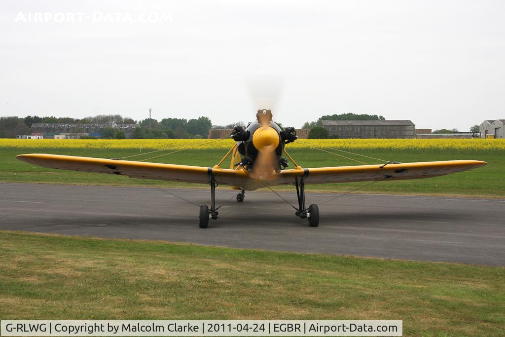 G-RLWG, 1942 Ryan PT-22 Recruit (ST3KR) C/N 1716, The Real Aeroplane Company's Ryan ST3KR at Breighton Airfield, April 2011.