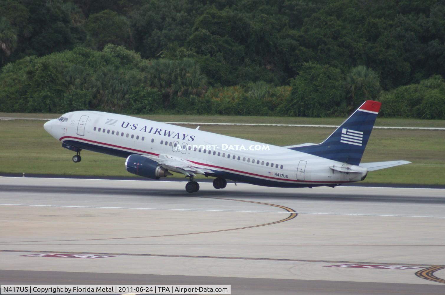 N417US, 1989 Boeing 737-401 C/N 23984, US Airways 737-400