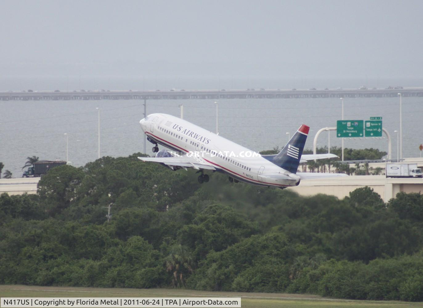 N417US, 1989 Boeing 737-401 C/N 23984, US Airways 737-400