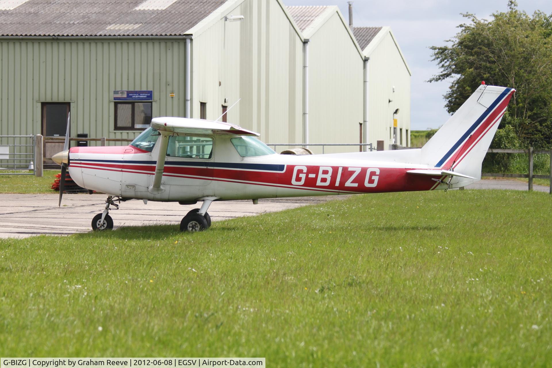 G-BIZG, 1981 Reims F152 C/N 1873, Parked at Old Buckenham.