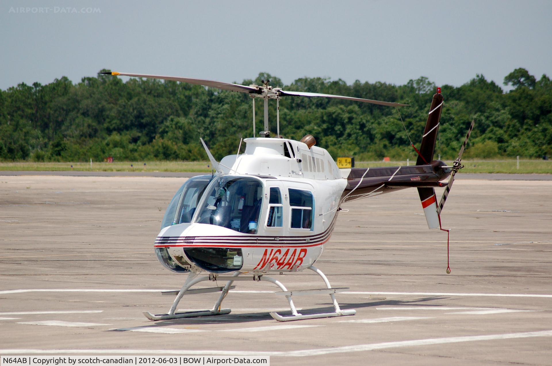 N64AB, 1970 Bell 206B C/N 4377, 1970 Bell 206B N64AB at Bartow Municipal Airport, Bartow, FL 