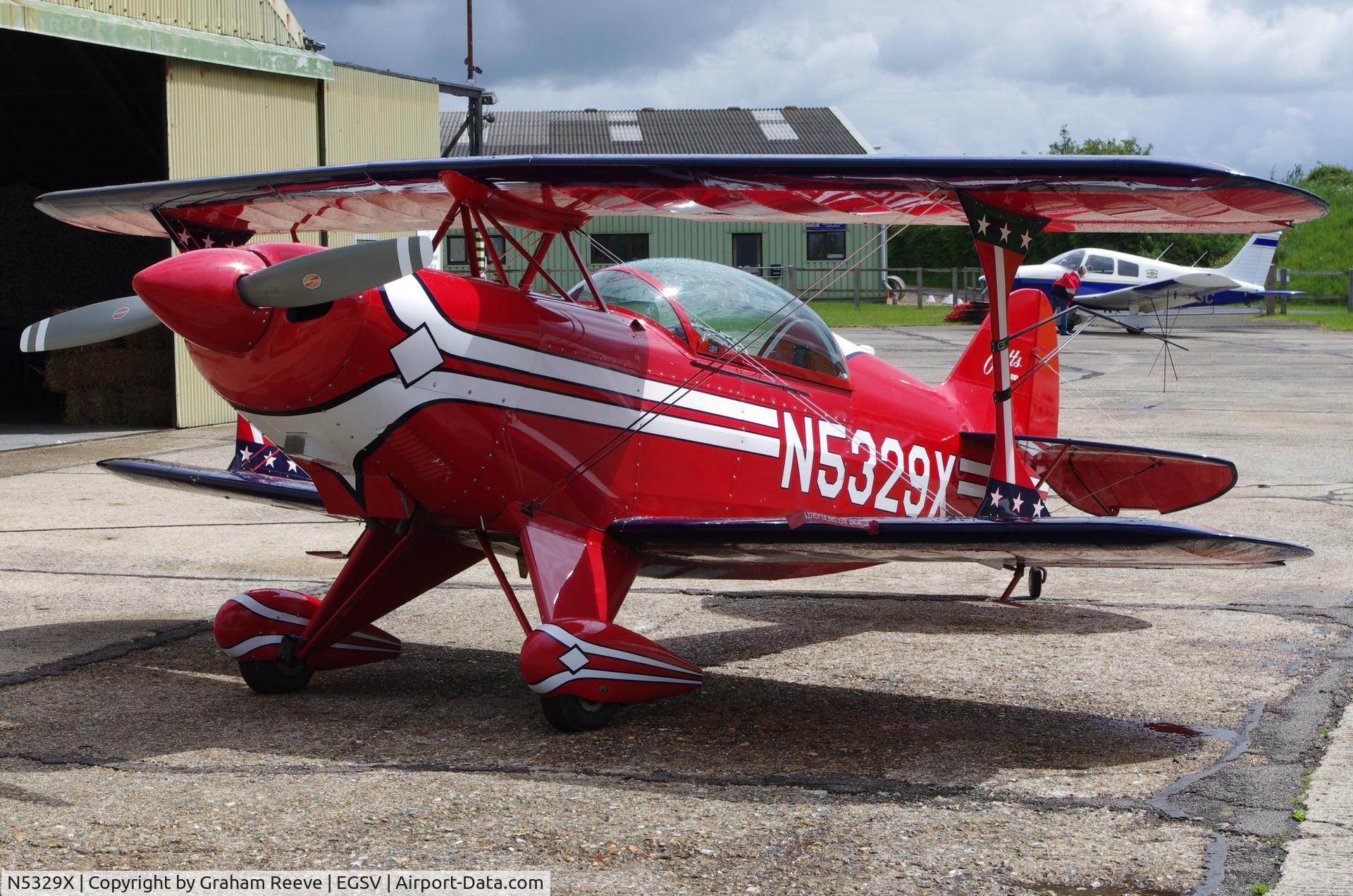N5329X, Aerotek Pitts S-2B Special C/N 5056, Parked at Old Buckenham.
