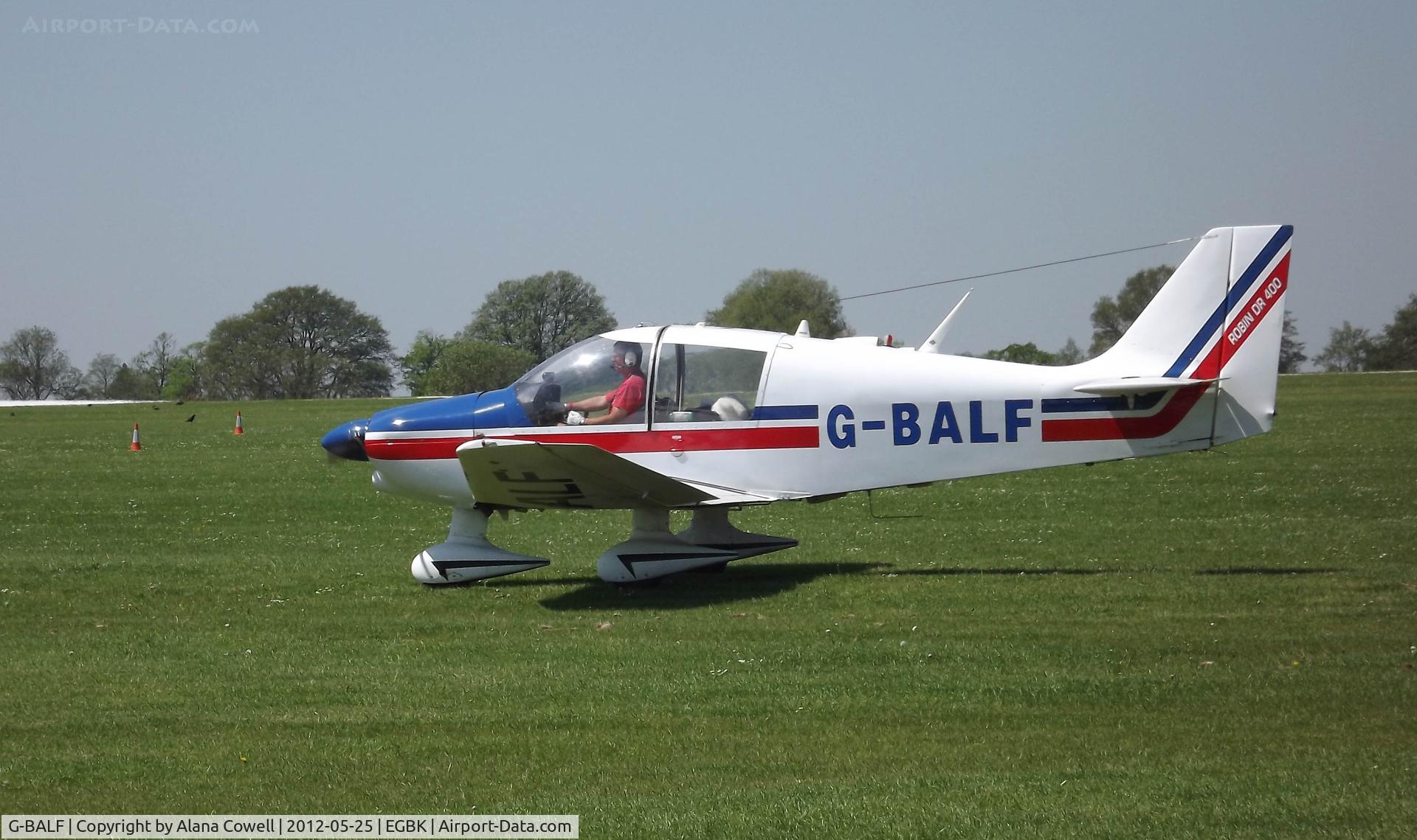 G-BALF, 1972 Robin DR-400-140 Earl Major C/N 772, G-BALF owned by G. & D. A. Wasey at AeroExpo, Sywell 2012.