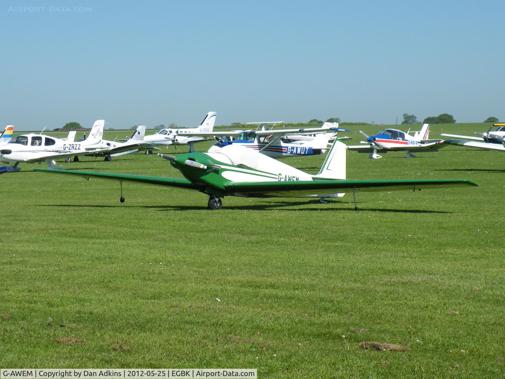 G-AWEM, 1968 Sportavia-Putzer Fournier RF-4D C/N 4078, G-AWEM parked up at the AeroExpo event at Sywell, Northamptonshire, UK, 25th May 2012.