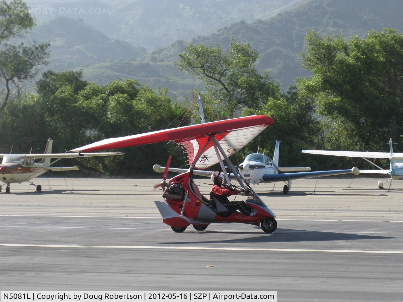 N5081L, 2006 Air Creation Tanarg C/N T06072, 2006 Air Creation TANARG weight-shift control ultralight trike, Rotax 912ULS 80 Hp pusher, landing roll Rwy 22