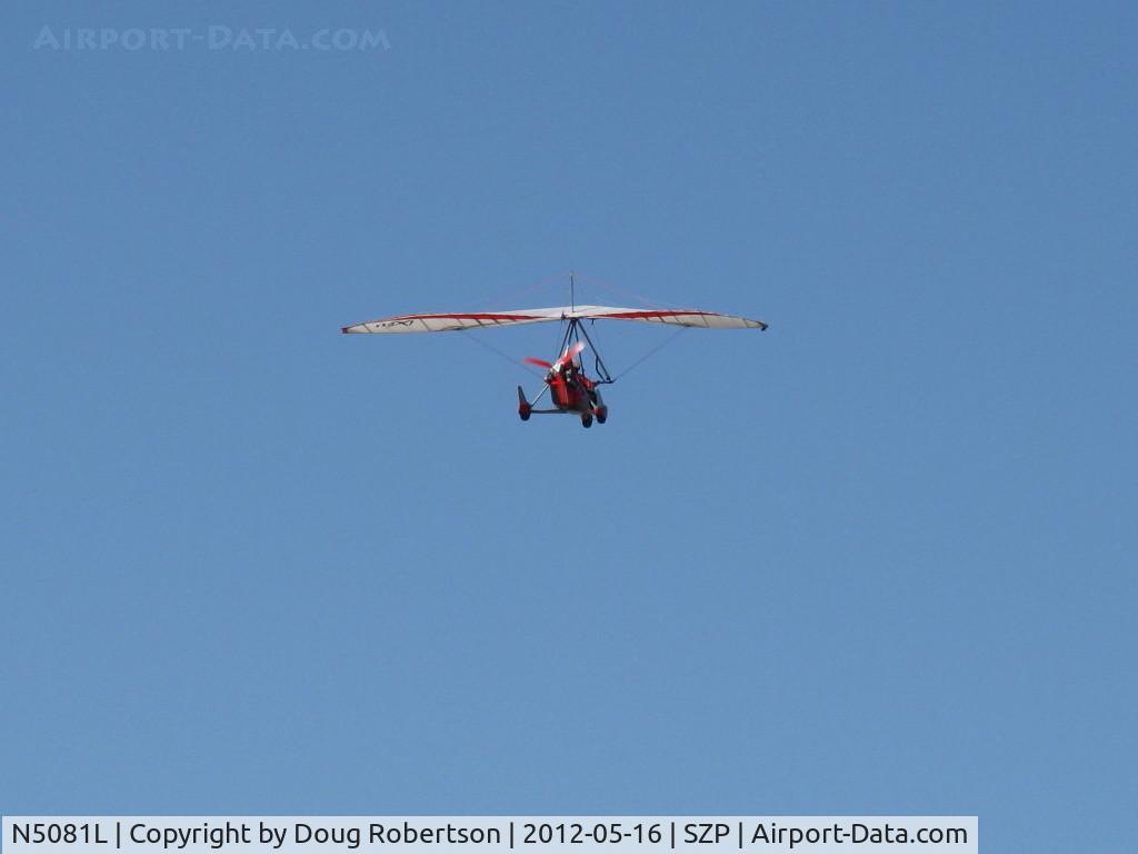 N5081L, 2006 Air Creation Tanarg C/N T06072, 2006 Air Creation TANARG weight-shift control ultralight trike, Rotax 912ULS 80 Hp pusher, takeoff climb Rwy 22