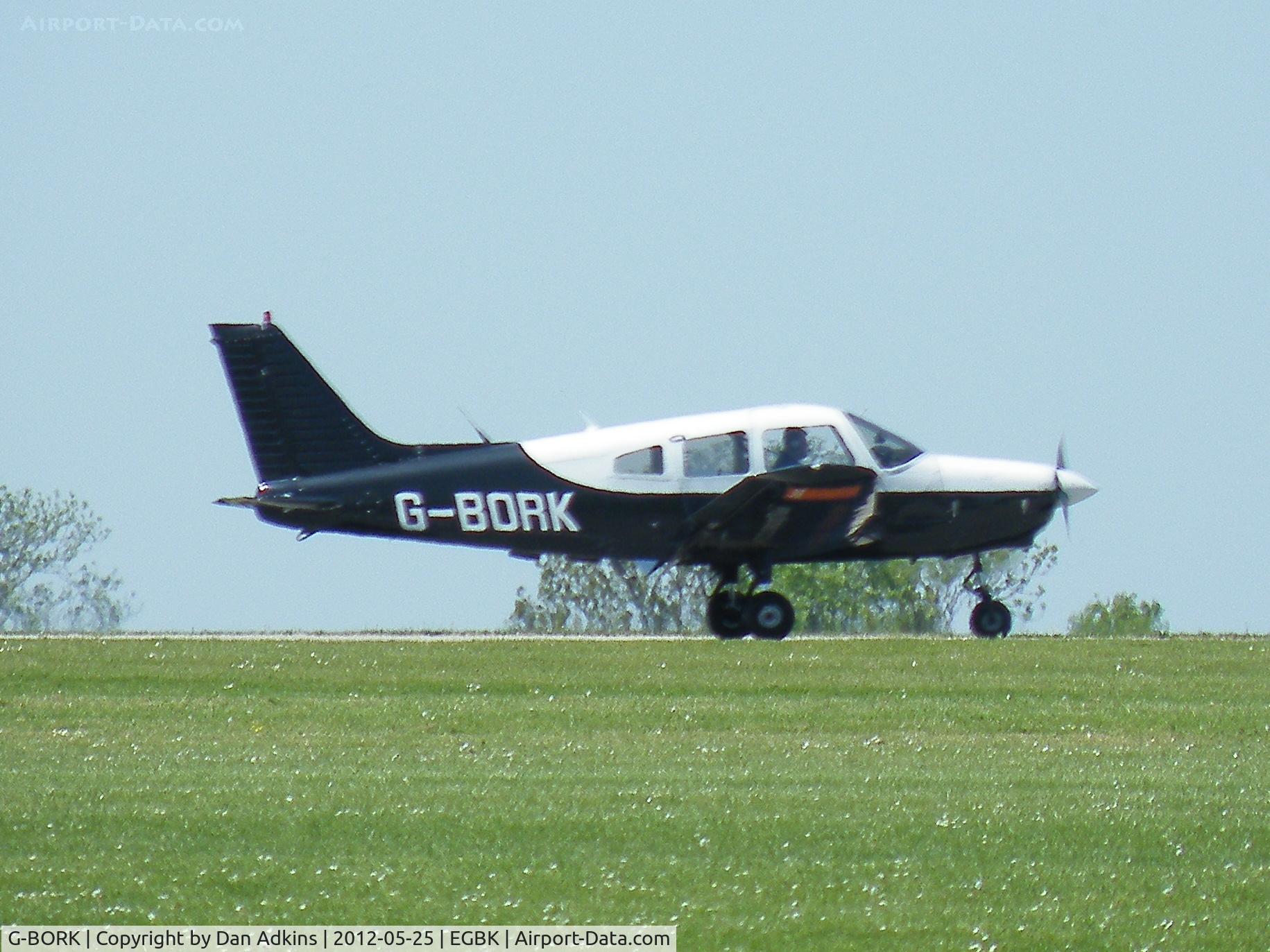 G-BORK, 1981 Piper PA-28-161 Cherokee Warrior II C/N 28-8116095, G-BORK at the AeroExpo event at Sywell Aerodrome, Northamptonshire, UK, 25th May 2012.